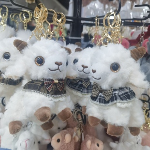 可爱卡通立体小绵羊小羊毛绒玩具公仔钥匙扣包包挂件玩偶安抚礼物