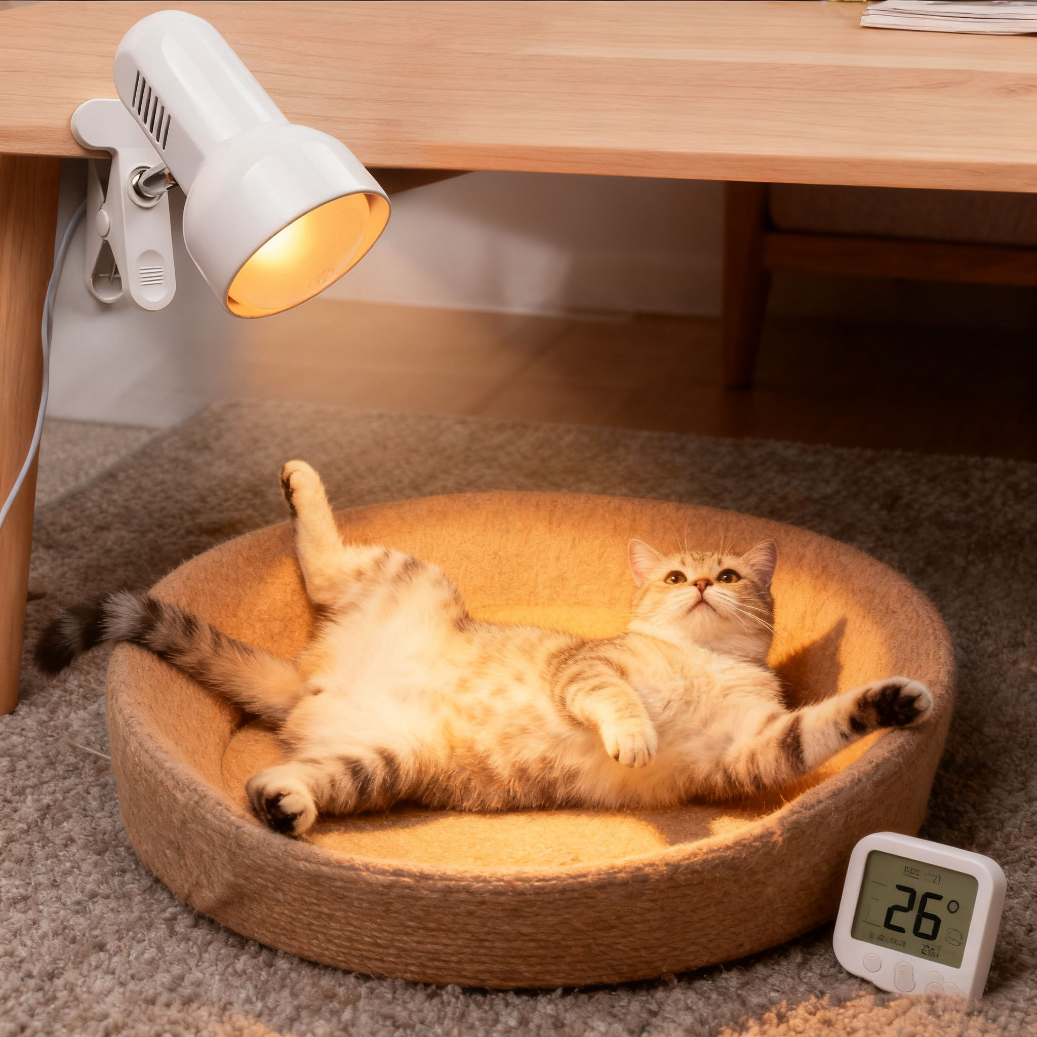 猫咪专用取暖灯恒温保温灯宠物暖灯小太阳加热灯照灯洗澡狗窝产房