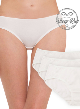 SHEEP RUN大牧场 美利奴羊毛女士三角超薄低腰内裤抗菌透气防臭