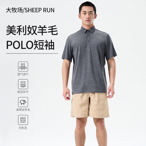 商务短袖大牧场PATA巴塔羊毛夏季