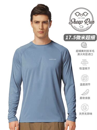 sheeprun圆领长袖T恤