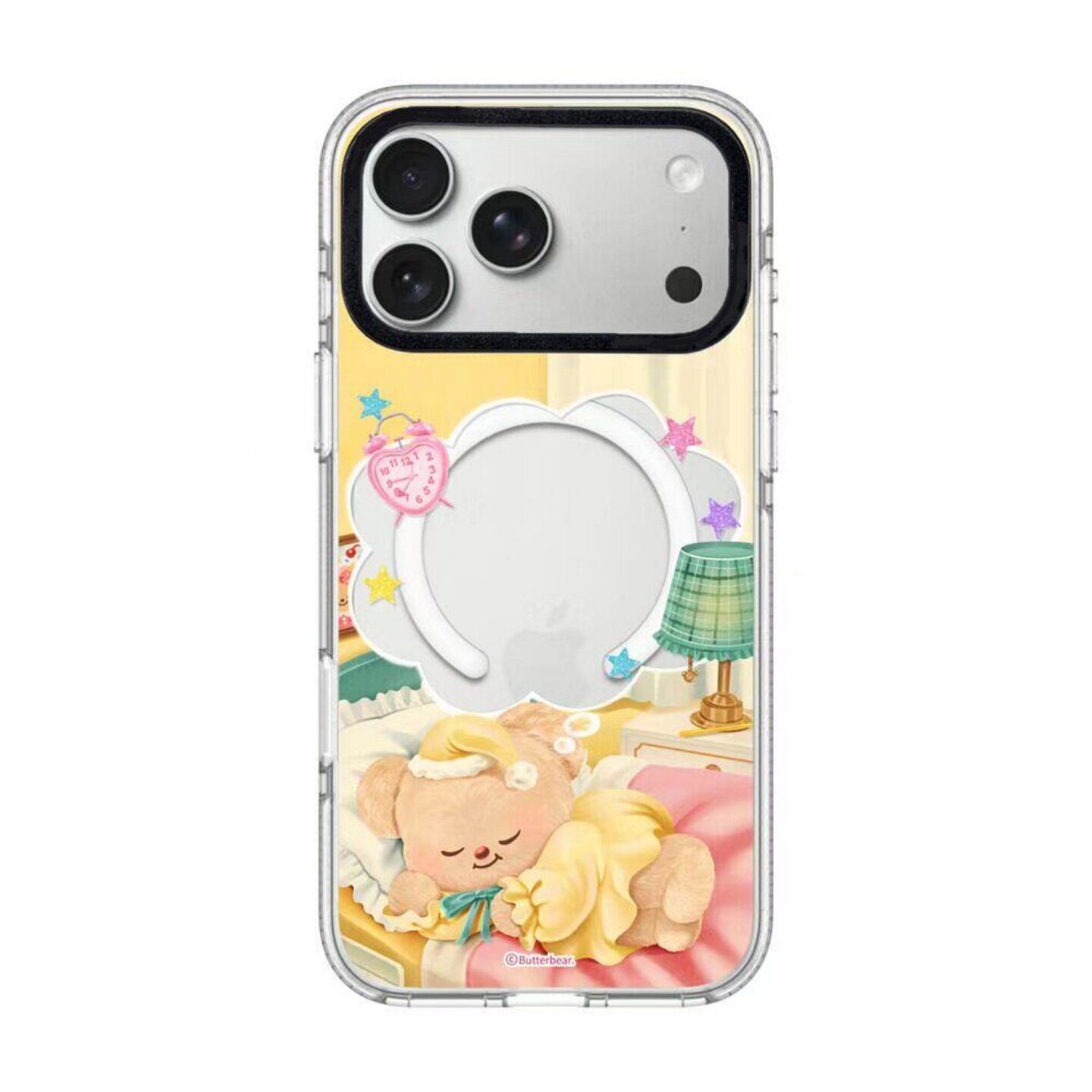 【韩国代购】白边睡梦中黄油小熊适用iphone17手机壳苹果17/16/15promax防摔14pro/plus磁吸Magsafe苹果13/12