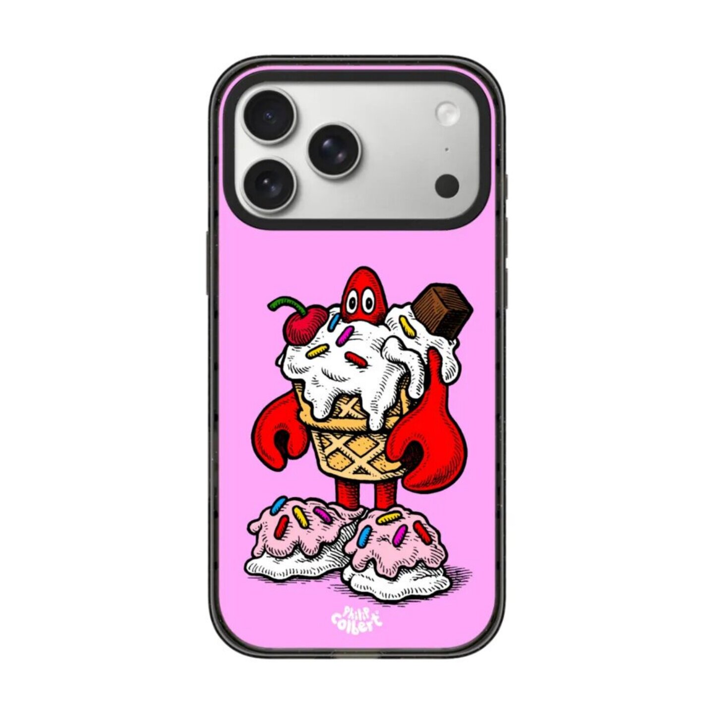 【韩国代购】新款粉底龙虾冰淇淋适用iphone17手机保护壳苹果17/16/15promax防摔外壳14pro/plus磁吸Magsafe1