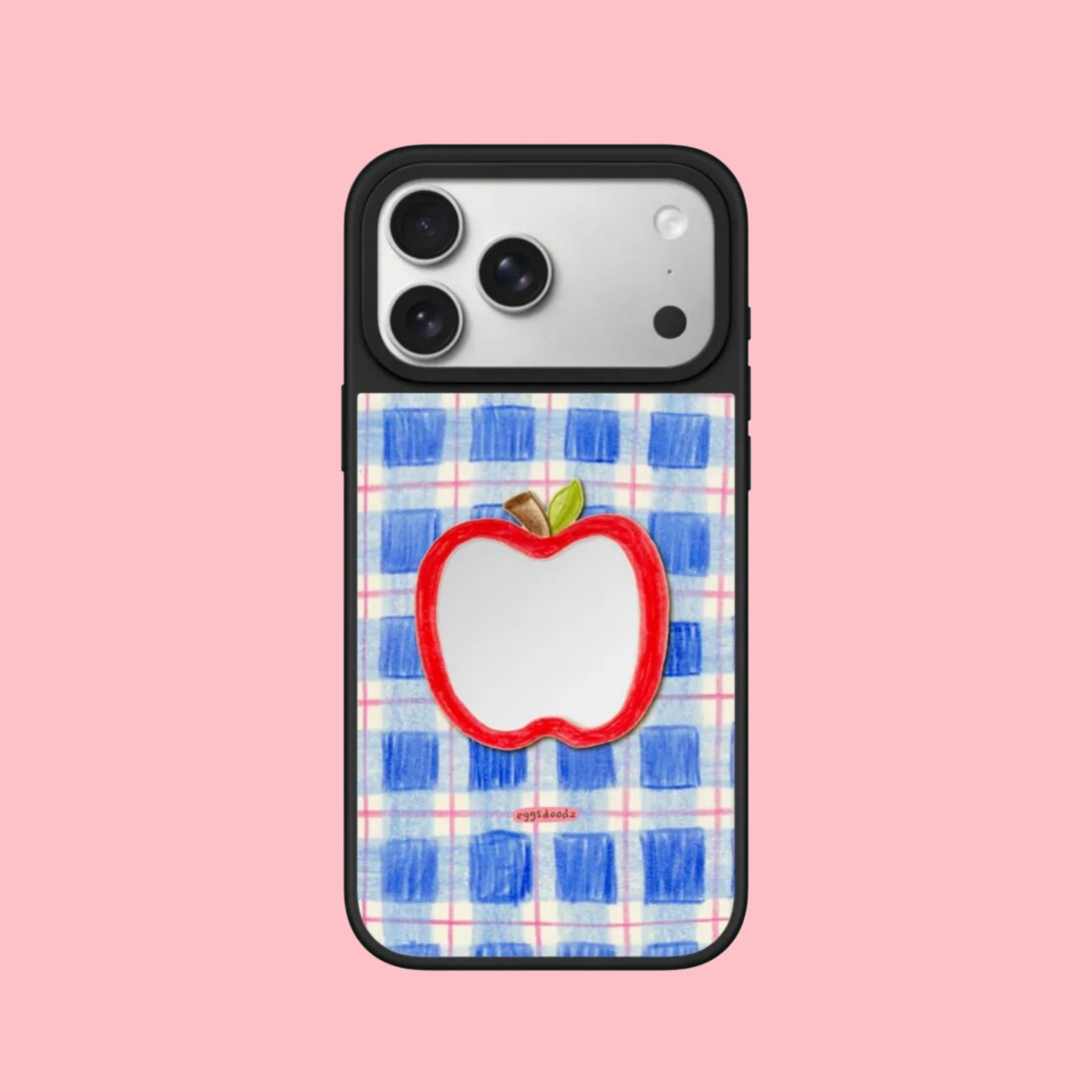 【韩国代购】插画师新款格子苹果适用iphone17手机保护壳苹果17/16/15promax外壳14pro/plus磁吸Magsafe苹果1