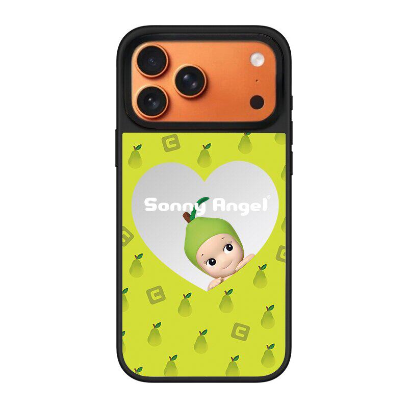 【韩国代购】桑尼天使绿底雪梨适用苹果17/16promax手机壳iphone16pro防摔镜面15plus保护套14/13磁吸Magsafe