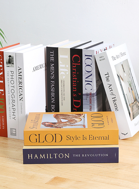 假书仿真书装饰品酒店软装摆件简约现代英文道具书房咖啡厅摆设