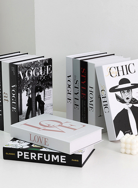 假书仿真书装饰品现代简约英文书柜样板书房装饰摆件书模型酒柜