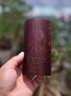 手作竹雕竹制品 纯手雕 老楠竹 小茶则/摆件