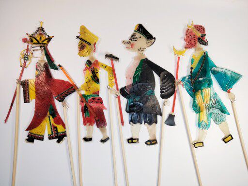 皮影戏人物表演套装 带操作秆 幼儿园教学和表演专用 非遗文化