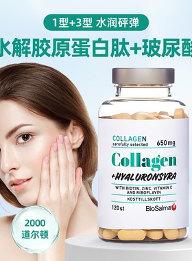 26年12月瑞典biosalma1型3型胶原蛋白肽玻尿酸水光片小分子高含量