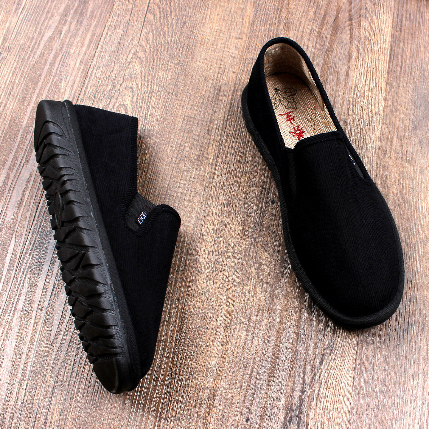 2026新款夏季老北京布鞋男款高档透气灯芯绒防滑软底耐磨一脚蹬男