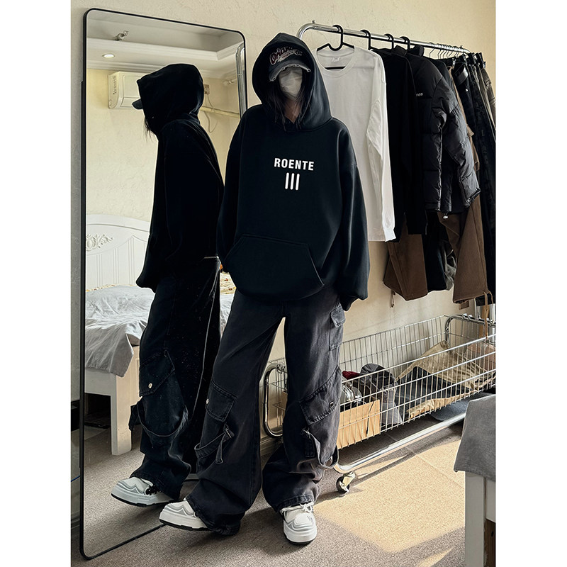 自拍图得物抖音品质360克65棉华棉连帽卫衣WD12特批45，男装卫衣，星座805 (原301D-3)