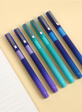 新设计金属撞色渐变的钢笔暗尖高颜值紫色办公书写笔送人礼品笔