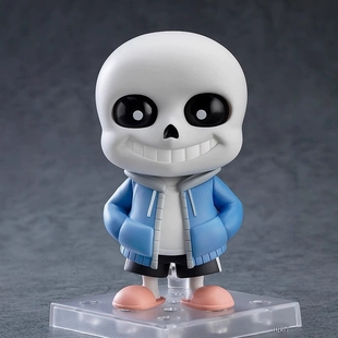 新款传说之下Q版杉斯手办二次元动漫骷髅头可爱大眼睛San可动模型