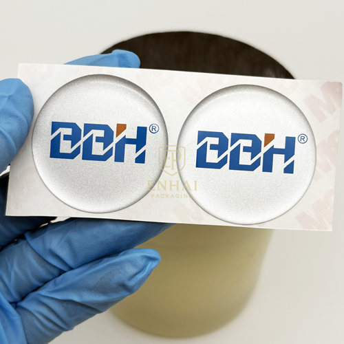 定制印刷LOGO水晶滴塑不干胶