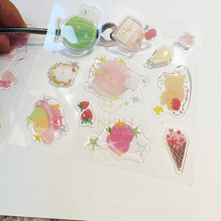 定制高亮透明滴胶贴纸环氧树脂水晶标贴 品牌LOGO标签贴 工厂直供