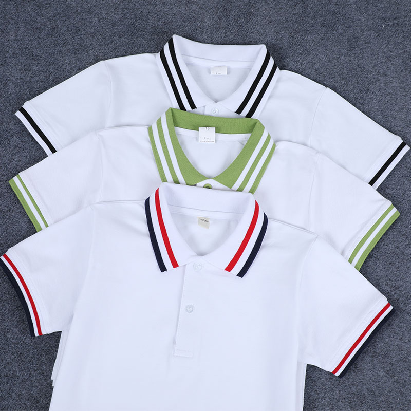 儿童短袖polo衫夏季新品男女童班服翻领T恤上衣学院园服学生校服