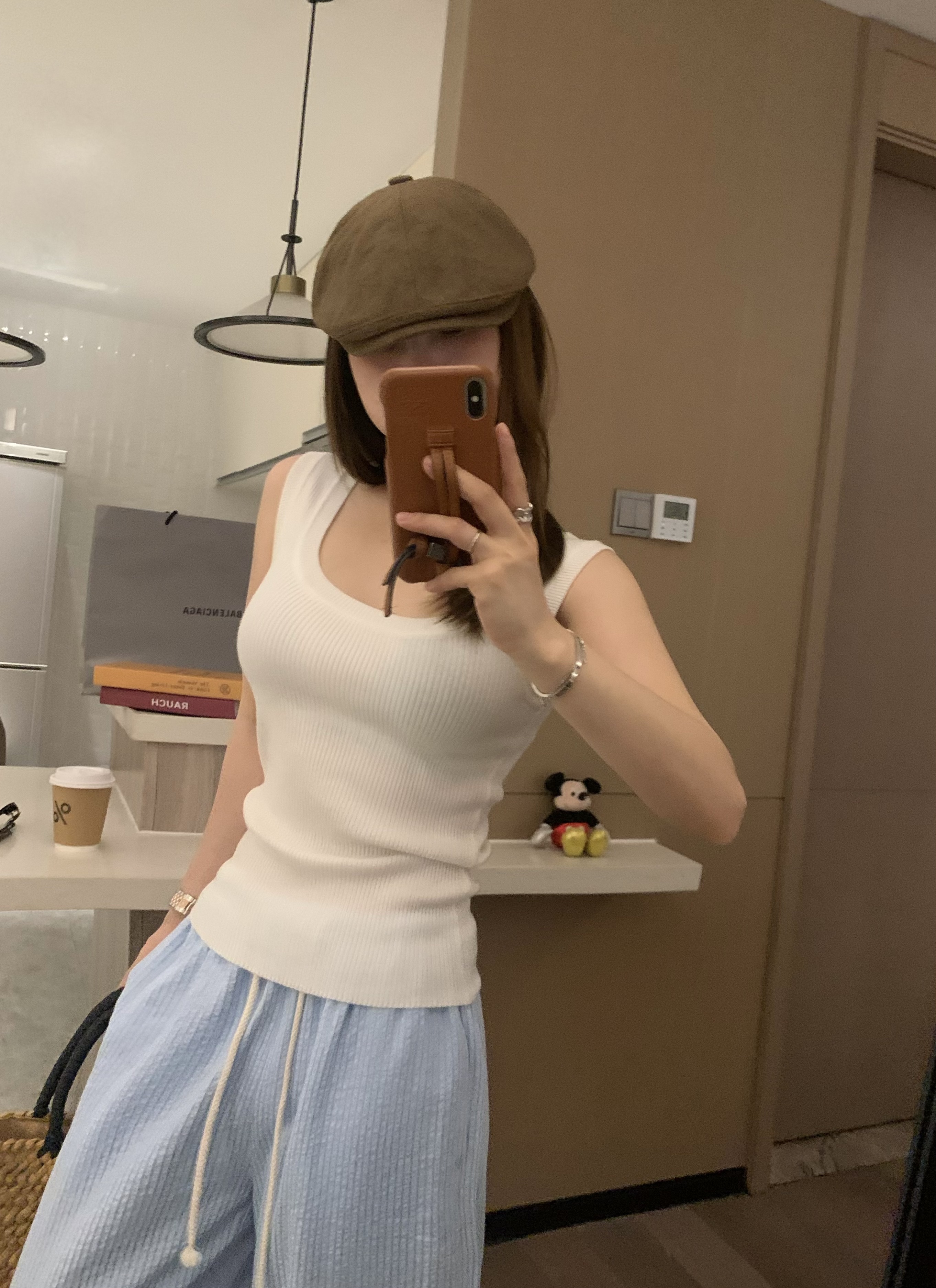 版型正显瘦收副乳U领针织背心