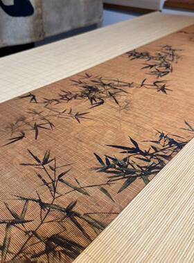 竹丝双面梅花竹子茶席茶复古茶台高端干泡茶垫桌旗防水免洗中国风