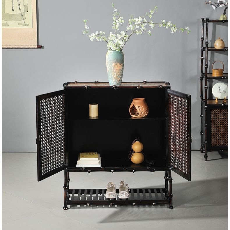 筇竹柜入户玄关收纳储物柜新中式竹茶壶家具竹编家用置物茶具柜子,住宅家具,餐边柜,淘宝优惠券,粉丝福利购,淘宝优惠卷