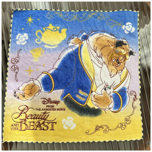 新品出口日本外贸余单柔软全棉割绒可爱刺绣儿童亲肤方巾25X25cm