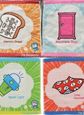 出口日本外贸余单全全棉双面毛圈无荧光剂可爱刺绣方巾手帕小毛巾