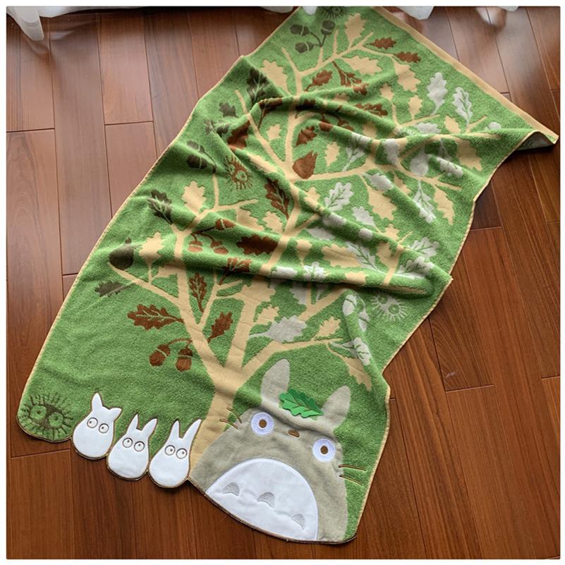 出口日本外贸单纯棉柔软蓬松无荧光剂捻纱可爱刺绣浴巾毛巾大方巾