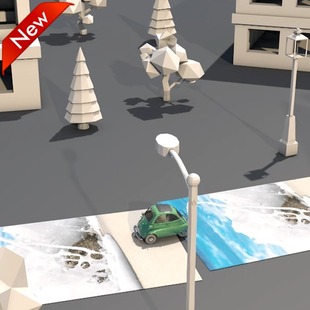 C4D新款折纸生长动画源文件动力学压生长学习交流参考2024A566