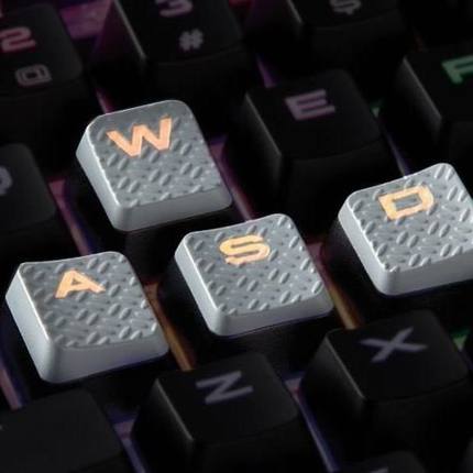 美商海盗船k70银色wasdqwerdf10个ABS材质键帽加拔键器真空包装