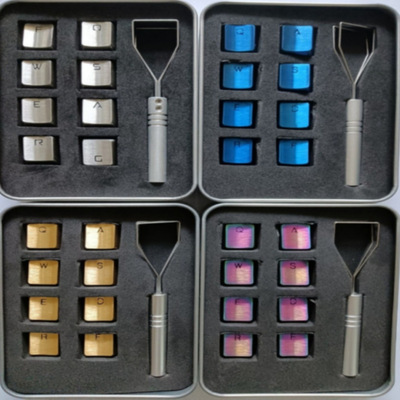 不锈钢金属透光单个机械键盘键帽