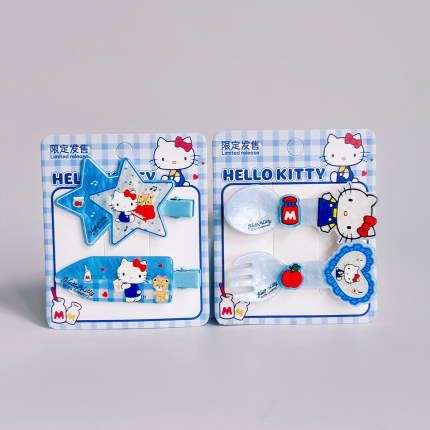 三丽鸥正版HelloKitty凯蒂猫少女卡通甜美刘海碎发无痕夹发卡发饰