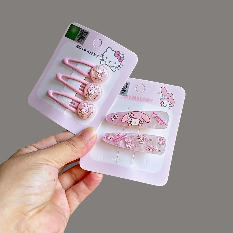 三丽鸥正版美乐蒂儿童发夹边抓夹