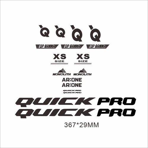 QUICK PRO自行车架贴纸车架贴纸自行车架贴贴花车贴快客车架贴