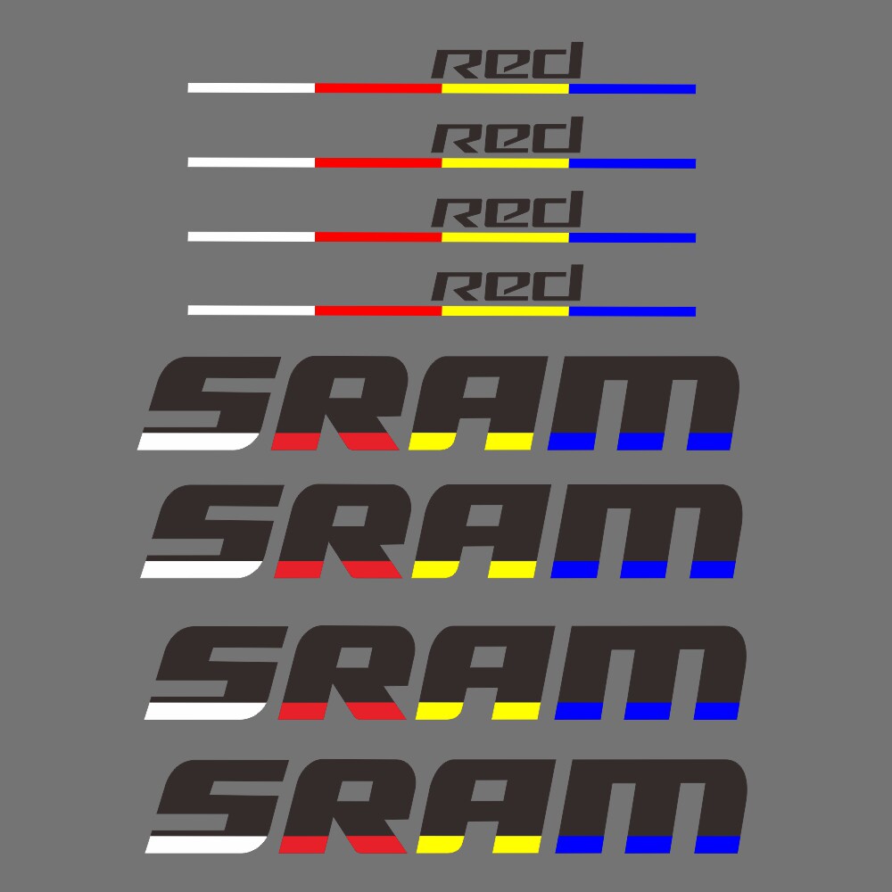 适用SRAM RED曲柄贴纸公路自行车山地车曲柄个性贴花防晒防水防晒图片