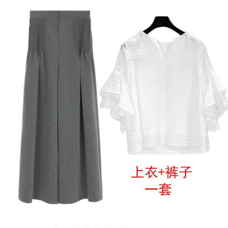 2026春夏新款S·D女装轻奢气质套头休闲显廋衬衫遮肉垂感阔腿裙裤
