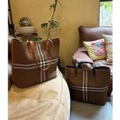 包包女2025新款 时尚 格纹托特包大容量单肩腋下包小众设计通勤大包