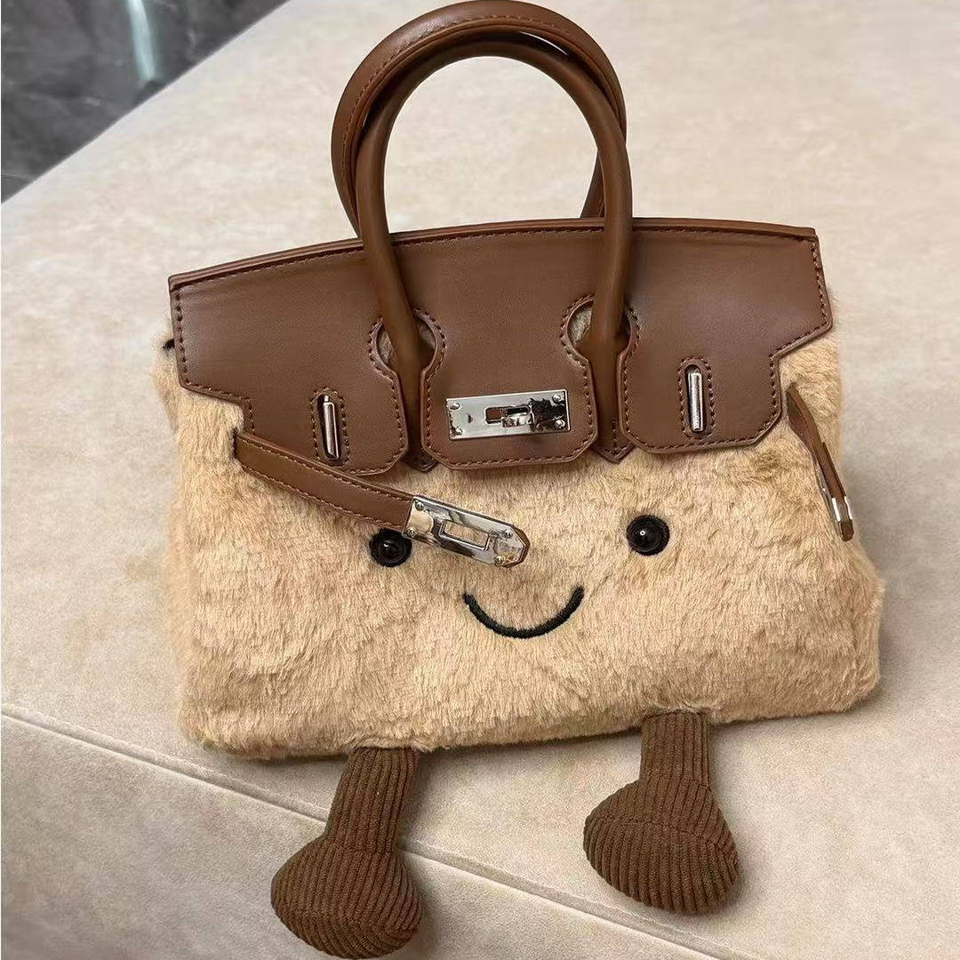 超可爱毛绒绒凯莉包包女式卡通