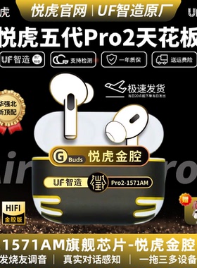 悦虎洛达1571AM五代Pro2入耳式悦虎金腔五代主动降噪无线蓝牙耳机