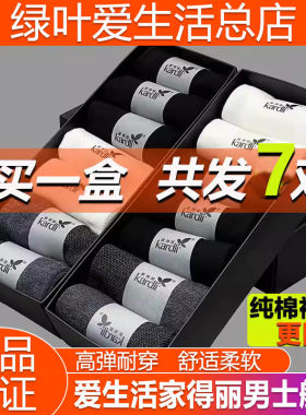 绿叶爱生活家得丽男士船袜