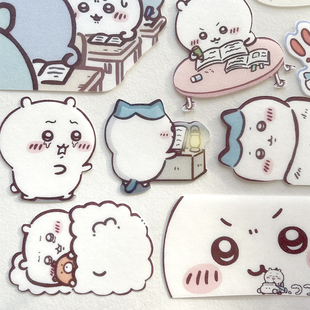 奇怪猫乌萨奇小八吉伊小哭包努力学习睡觉谷子吧唧手帐装饰痛贴纸
