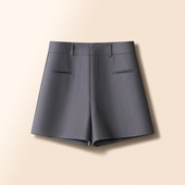 A字休闲热裤 女春季 2026新款 质感通勤西装 高腰遮肚小个子阔腿短裤