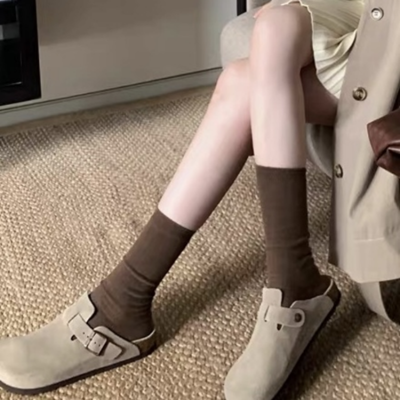 焦糖肉桂*咖色系中筒袜纯色薄款百搭美拉德秋冬可露丽奶茶堆堆袜,女士内衣/男士内衣/家居服,中筒袜,淘宝优惠券,粉丝福利购,淘宝优惠卷