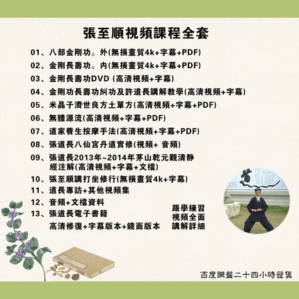 张至顺视频全集中医米晶子济世良方推拿长寿功养生按摩站桩电子版