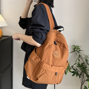 小众出游旅行学生双肩书包柔软质感防水轻便大容量通勤背包电脑包