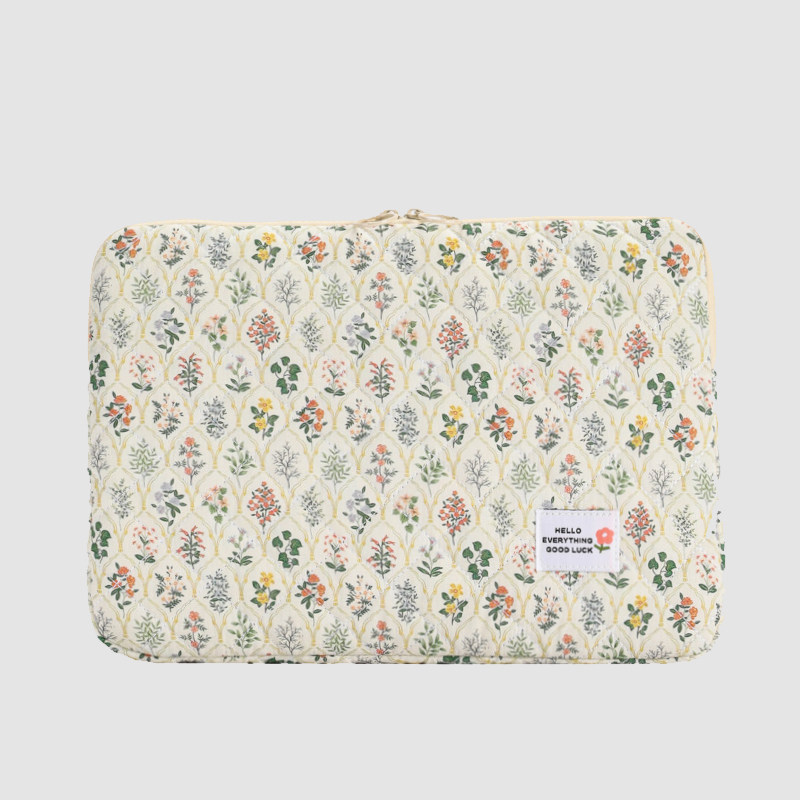 韩国ins风高颜值小花朵可爱手提笔记本电脑包苹果14寸少女平板包