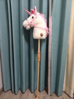 Export black single horse head sticks, children's rocking horse, wooden horse, plush toys, horse head sticks, props and music for Children's Day kindergarten thumbnail 2