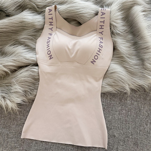 秋冬强压塑身背心收腹上衣免穿文胸束腰磨毛面料保暖无痕塑型显瘦