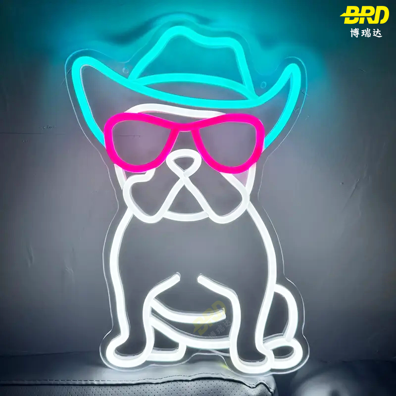 定制宠物猫狗图案发光招牌广告牌