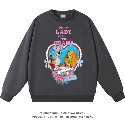 泰星小水同款Lady and the Tramp圆领卫衣男女2026小姐与流氓衣服