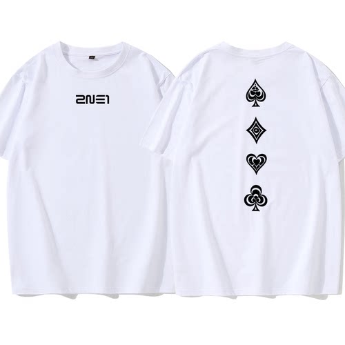 2NE1演唱会WELCOME BACK同款短袖T恤宽松印花纯棉夏应援打歌衣服